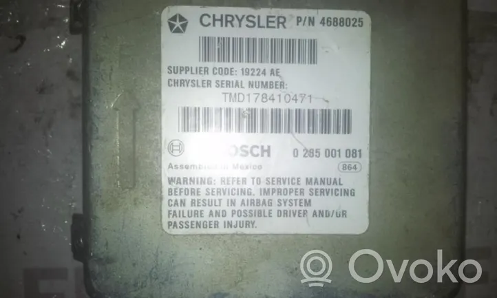 Chrysler Voyager Module de contrôle airbag 0285001081