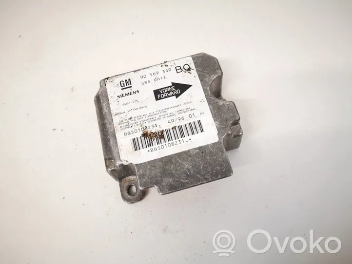 Opel Vectra B Turvatyynyn ohjainlaite/moduuli 90569340bq