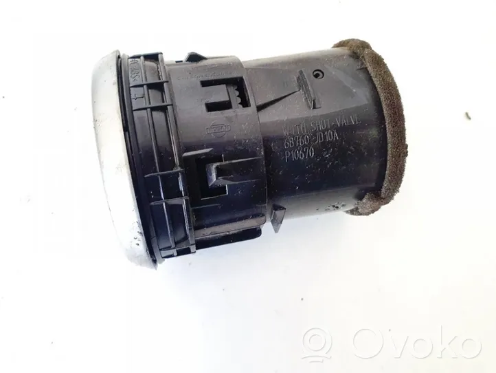 Nissan Qashqai Centrinės oro grotelės 68760jd10a