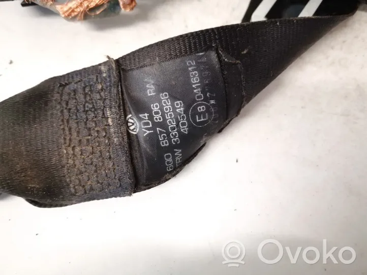 Volkswagen Polo IV 9N3 Rear seatbelt 6q0857806raa