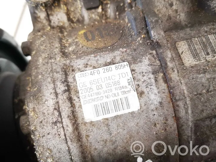 Audi A6 S6 C6 4F Compressore aria condizionata (A/C) (pompa) 4f0260805h