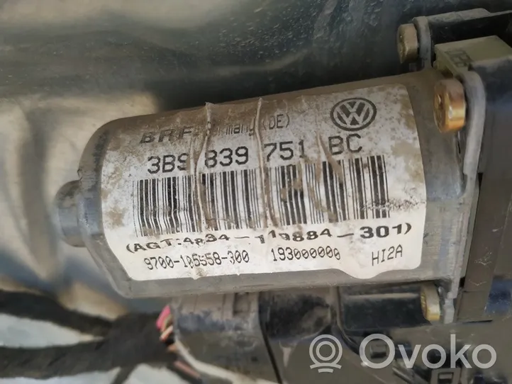 Volkswagen PASSAT B5.5 Motorino alzacristalli della portiera posteriore 3b9839751bc