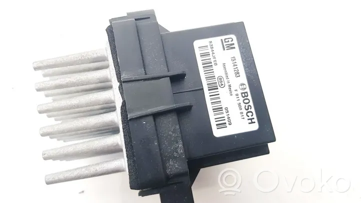 Chevrolet Cruze Heater blower motor/fan resistor 15141283