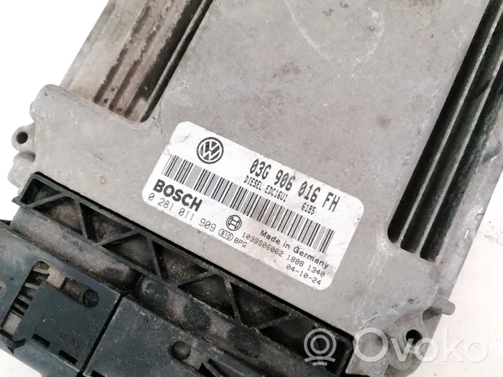 Seat Altea Sterownik / Moduł ECU 0281011909