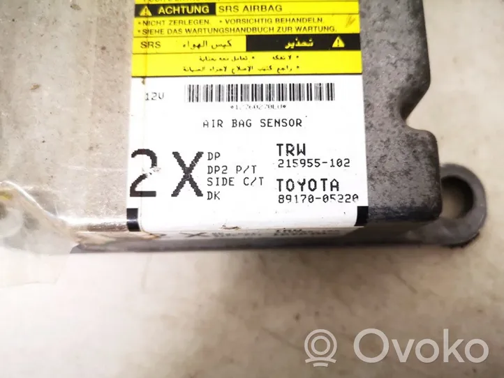 Toyota Avensis T250 Oro pagalvių valdymo blokas 8917005220