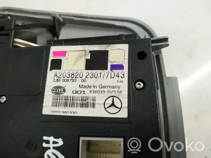 Mercedes-Benz C W203 Illuminazione sedili anteriori a2038202301