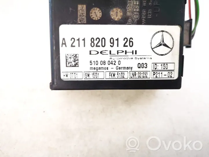 Mercedes-Benz C W203 Boîtier module alarme A2118209126