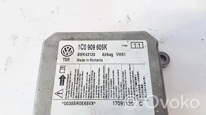 Volkswagen Fox Sterownik / Moduł Airbag 1C0909605K