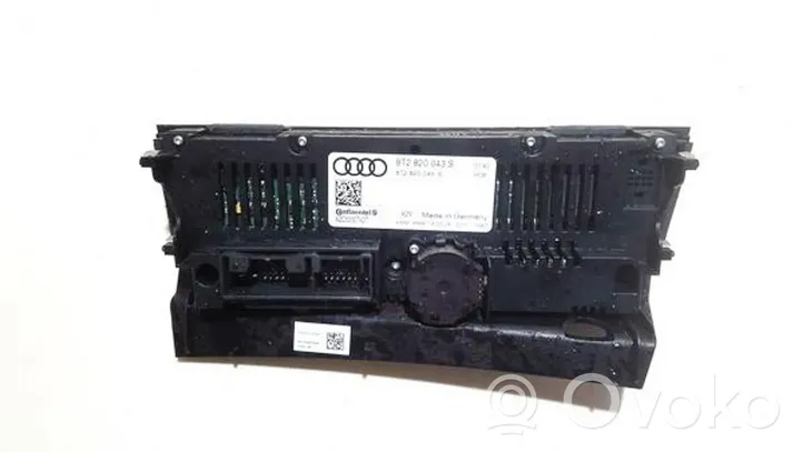 Audi A5 8T 8F Gaisa kondicioniera / klimata kontroles / salona apsildes vadības bloks (salonā) 8t2820043s