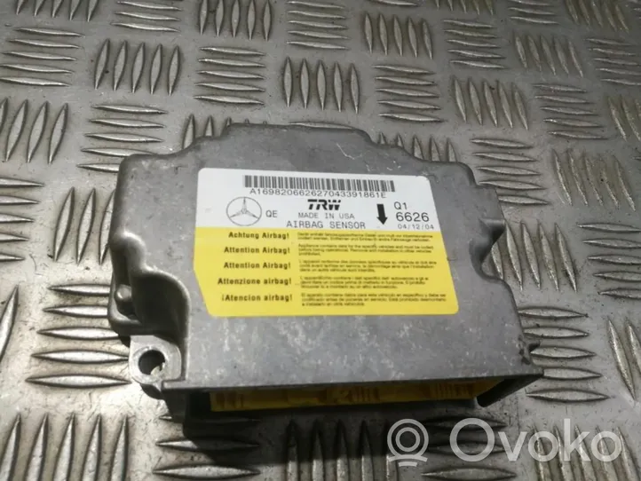 Mercedes-Benz A W169 Module de contrôle airbag A1698206626