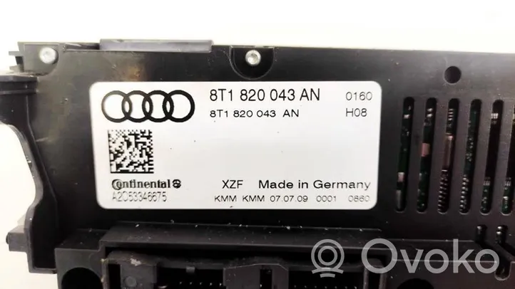Audi Q5 SQ5 Ilmastoinnin ohjainlaite 8T1820043AN