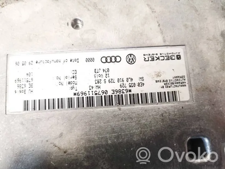 Audi Q7 4L Muut ohjainlaitteet/moduulit 4e0035729