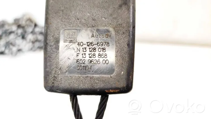 Opel Astra H Boucle de ceinture de sécurité arrière 13128018