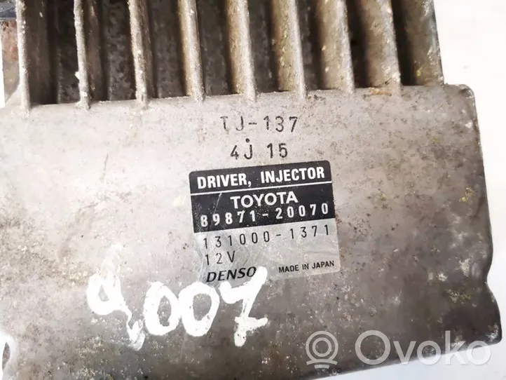 Toyota Auris 150 Degalų purkštukų (forsunkių) valdymo blokas 8987120070