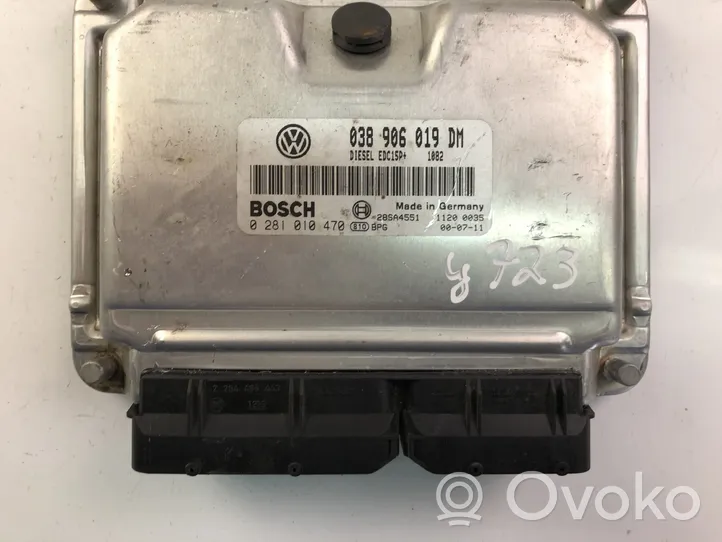 Volkswagen PASSAT B5 Komputer / Sterownik ECU silnika 038906019DM