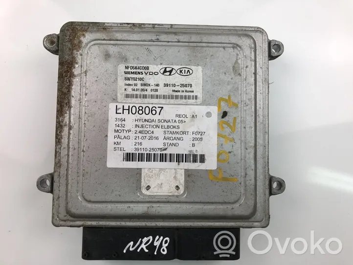 Hyundai Sonata Unité de commande, module ECU de moteur 3911025070