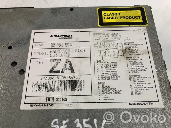 Chevrolet Matiz Radija/ CD/DVD grotuvas/ navigacija 96454094