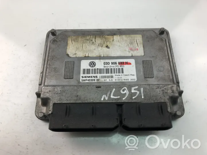 Volkswagen Fox Komputer / Sterownik ECU silnika 03D906033H