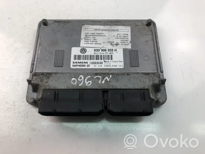 Volkswagen Fox Unité de commande, module ECU de moteur 03D906033H