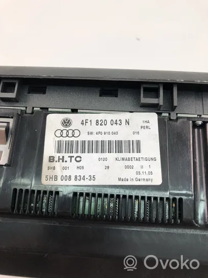 Audi A6 S6 C6 4F Przełącznik / Włącznik nawiewu dmuchawy 4F1820043N