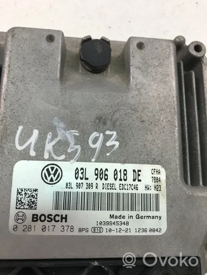 Volkswagen Caddy Engine control unit/module ECU 03L906018DE