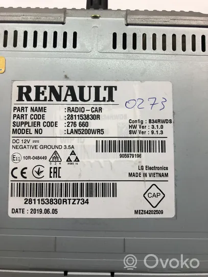 Renault Captur Moduł / Sterownik GPS 281153830R