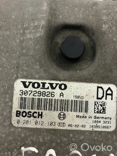 Volvo S60 Motora vadības bloka ECU 30729826A