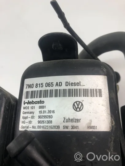 Volkswagen Sharan Autonominio šildytuvo (webastos) degalų vamzdelis (-iai) 7N0815065AD