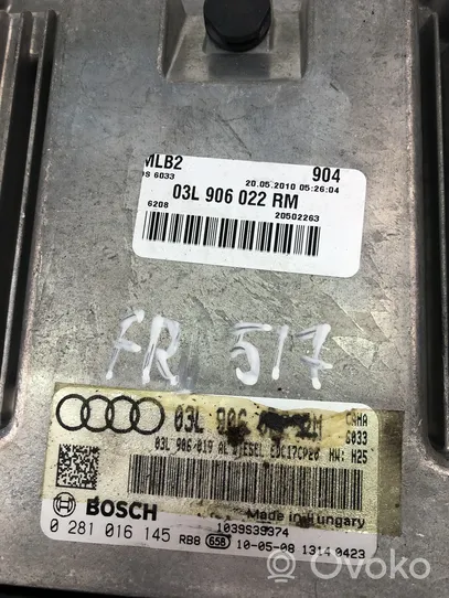 Audi A5 8T 8F Unité de commande, module ECU de moteur 03L906022RM