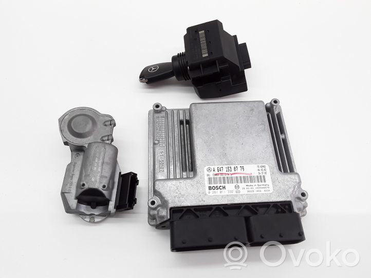 Mercedes-Benz E W211 Kit centralina motore ECU e serratura A6471530779