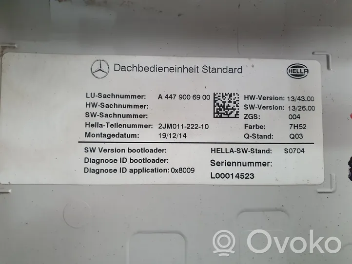 Mercedes-Benz Vito Viano W447 Illuminazione sedili anteriori A4479006900