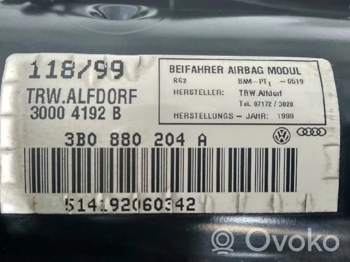 Volkswagen Passat Alltrack Airbag lateral 3B0880204