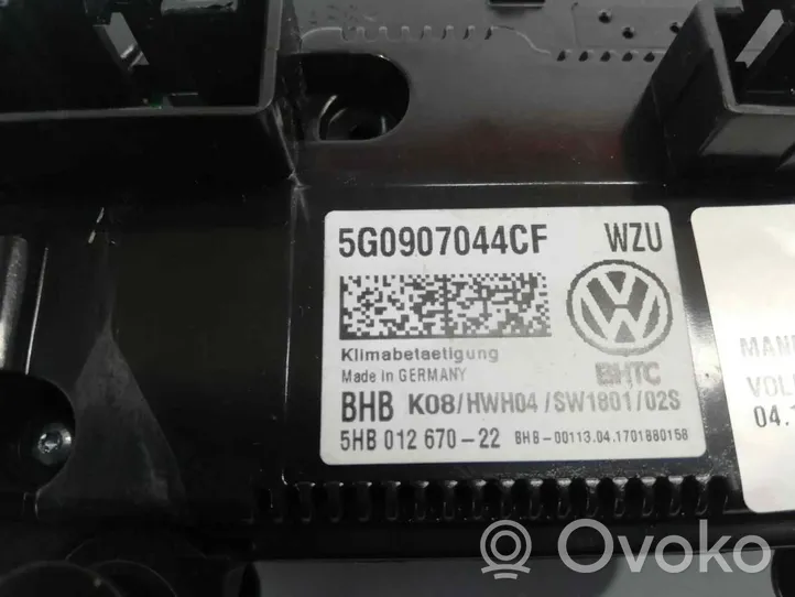 Volkswagen Golf VII Oro kondicionieriaus/ klimato/ pečiuko valdymo blokas (salone) 5G0907044BC
