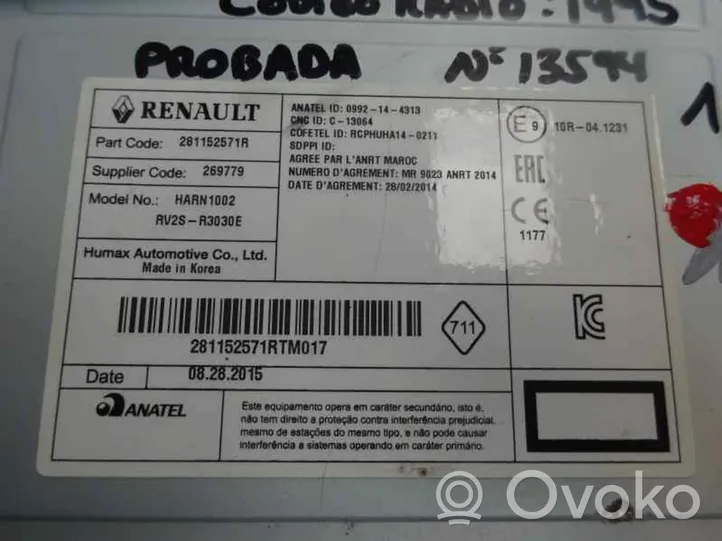 Renault Clio IV Panel / Radioodtwarzacz CD/DVD/GPS 281152571R