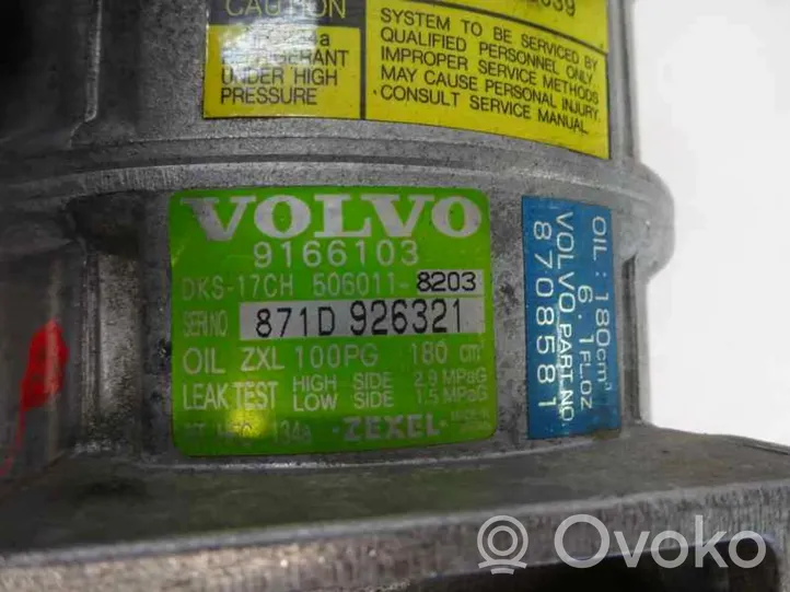 Volvo S80 Compressore aria condizionata (A/C) (pompa) 9166103