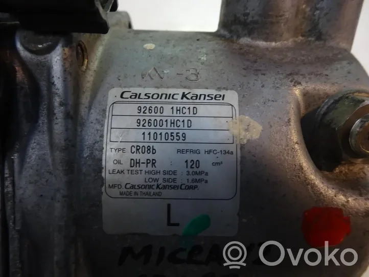 Nissan Micra Compressore aria condizionata (A/C) (pompa) 