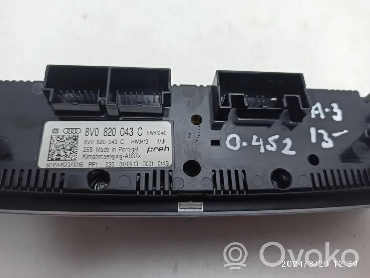 Audi A3 S3 8V Panel klimatyzacji 