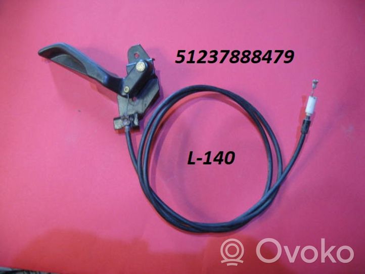 BMW 3 E30 Cavo di rilascio vano motore/cofano 51237888479