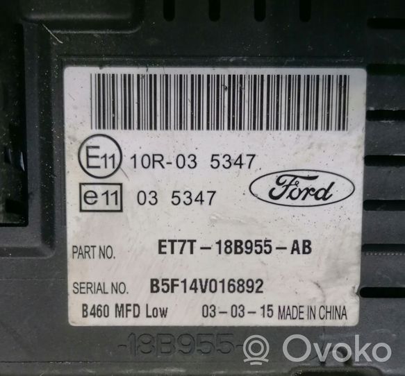Ford Fiesta Monitori/näyttö/pieni näyttö ET7T18B955AB