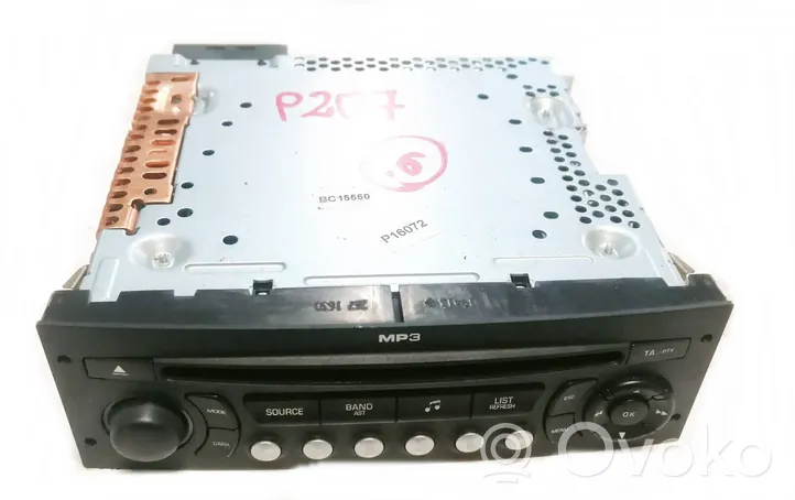 Peugeot 207 CC Panel / Radioodtwarzacz CD/DVD/GPS 96643698XT