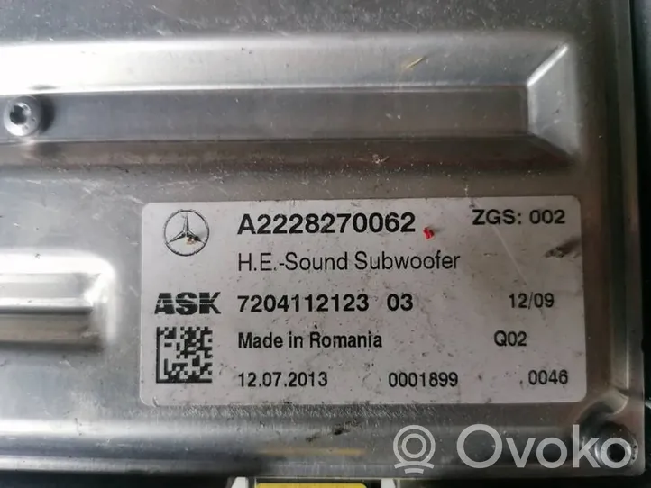 Mercedes-Benz S W222 Hi-Fi-äänentoistojärjestelmä A2228270062