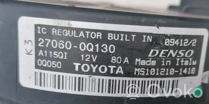 Toyota Aygo AB10 Alternator 270600Q130