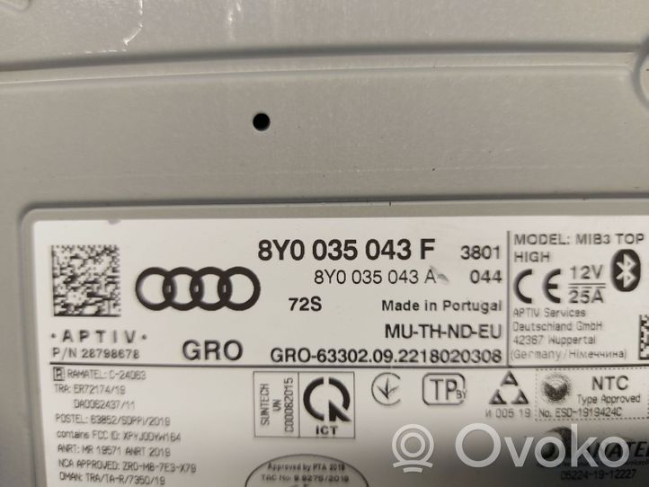 Audi A3 8Y Radio/CD/DVD/GPS-pääyksikkö 8Y0035043F