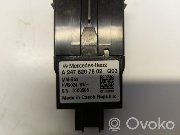 Mercedes-Benz GLA H247 USB-pistokeliitin a2478207802
