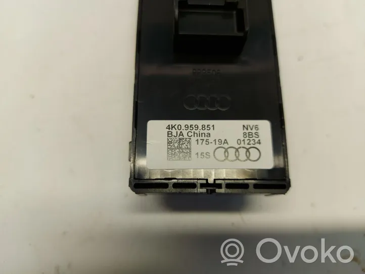Audi A6 S6 C8 4K Przełącznik / Przycisk otwierania szyb 4K0959851