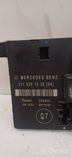 Mercedes-Benz E AMG W211 Centralina/modulo portiere 2118201526