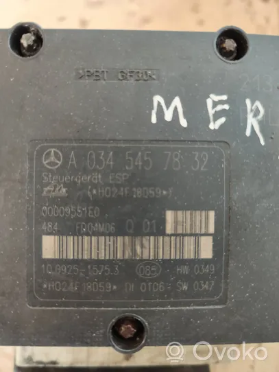 Mercedes-Benz C W203 Bomba de ABS A0345457832
