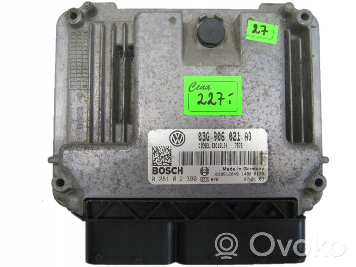 Volkswagen Caddy Dzinēja vadības bloks 0281012390