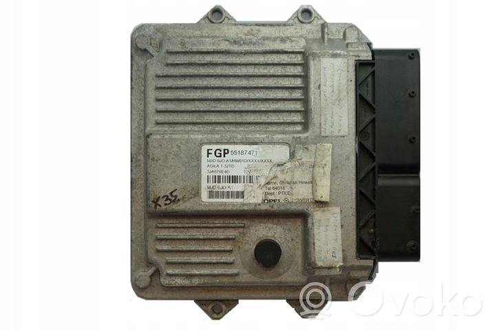 Opel Agila A Sterownik / Moduł ECU 55187471