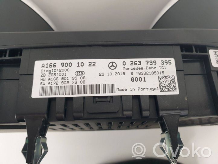 Mercedes-Benz GL X166 Compteur de vitesse tableau de bord A1669001022